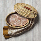 Butterfly Dahlia Lidded Bread Warmer