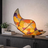 Eangee large butterfly table lamp with colorful butterfly design and a round base, perfect for accent lighting in living spaces.