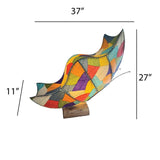 Eangee large butterfly table lamp with colorful multi-colored butterfly design and a sleek base, ideal for accent lighting.