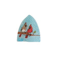 Pampeana Cardinal Couple Night Light featuring a painted glass design of two cardinals perched together, ideal for cozy lighting.