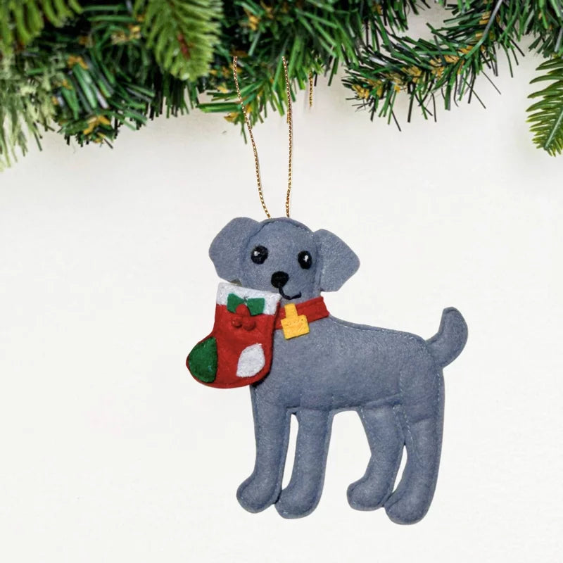 Caught with the Stocking Weimaraner Ornament