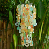 Chandelier Capiz Chime - Tropical Flower 1
