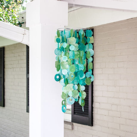 Chandelier Capiz Chimes tide pool styled