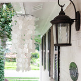 Chandelier Capiz Chimes white styled