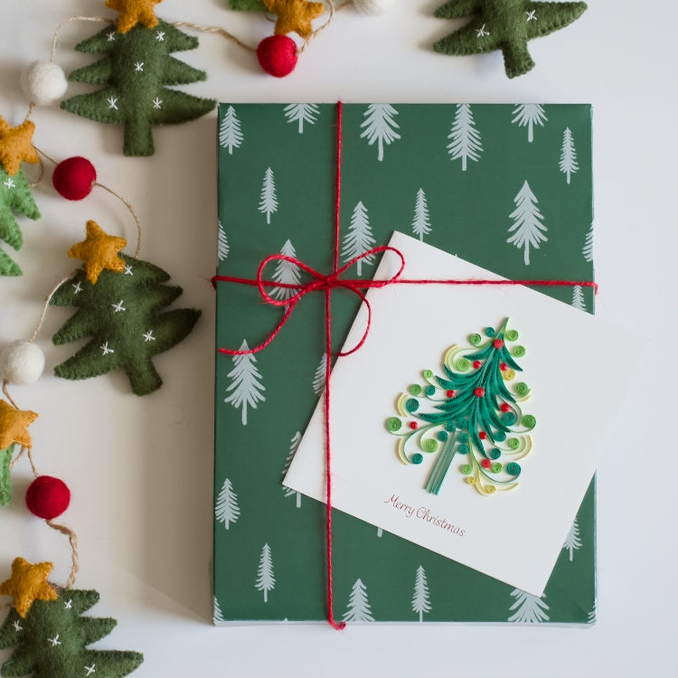 Christmas Tree Quilling Card