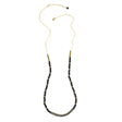 Faire Collection City Necklace featuring a sleek onyx pendant on a delicate chain, perfect for elegant everyday wear.