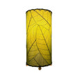 Green Cocoa Leaf Cylinder Table Lamp by Eangee, 12-inch decorative lamp with leaf-inspired design, perfect for ambient lighting.