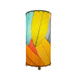 Eangee Cocoa Leaf Cylinder Table Lamp in multi colors, 12-inch height with detailed leaf design, ideal for contemporary home decor