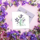 Columbine Flowers Quilling Card styled
