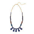 Estate blue Cordoba Necklace by Faire Collection featuring intricate silver chain and vibrant blue gemstone accents.