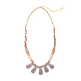 Cordoba Necklace by Faire Collection featuring an elegant gray opal pendant on a delicate chain.