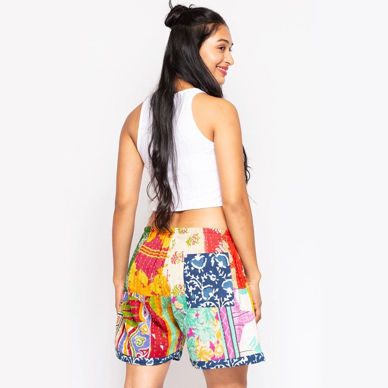 Cotton Kantha Shorts