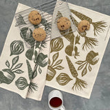 Cotton Tea Towel Farm to Table Olive