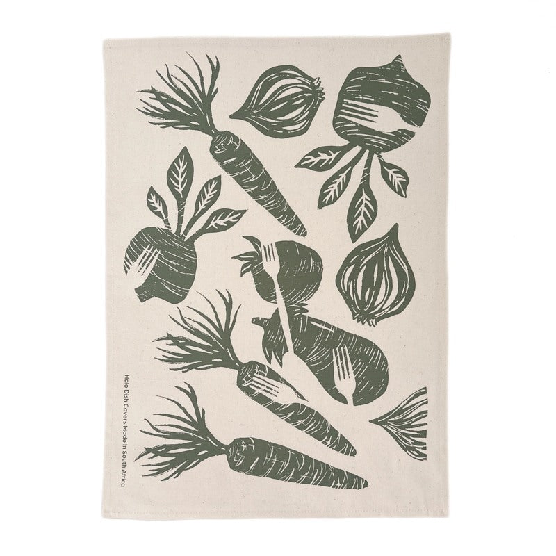 Cotton Tea Towel Farm to Table Olive