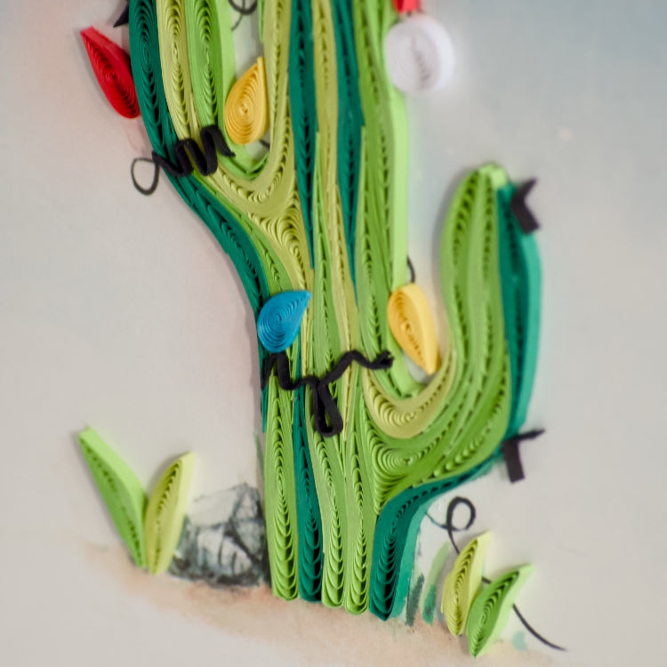 Christmas Cactus Quilling Card