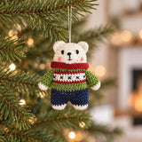 Crocheted Polar Bear Ornament