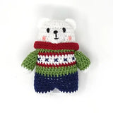 Crocheted Polar Bear Ornament
