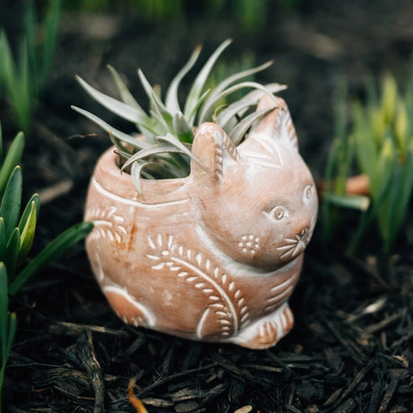 Garden Pals Crouching Cat Terracotta Planter