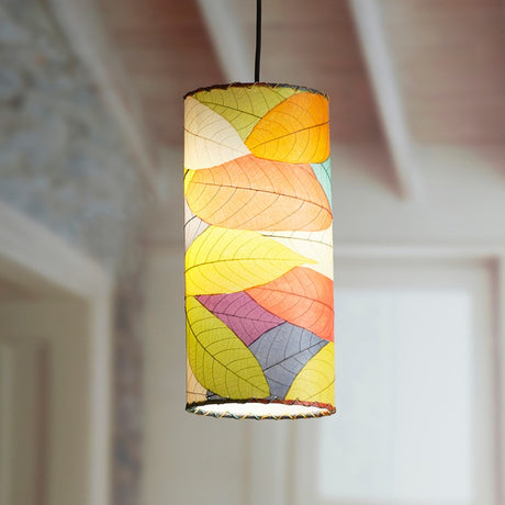 Cylinder Pendant Leaf Lamp – Multi 1