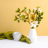 Delicate Apple Blossom Felt Flower Bouquet