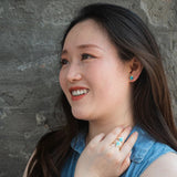 Desert Bloom Diamond Turquoise Studs