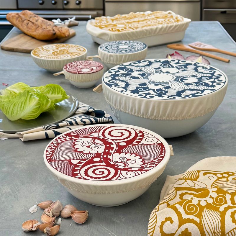 Organic Cotton Dish Covers - Large Set of 3 Paradise