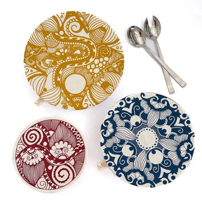 Dish and Bowl Cover Large Set of 3 Paradise