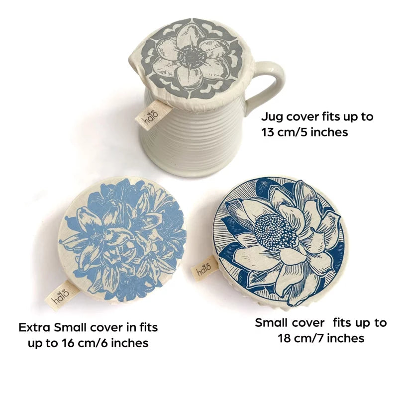 Dish and Bowl Cover Small Set of 3 African Flower