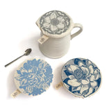 Dish and Bowl Cover Small Set of 3 African Flower