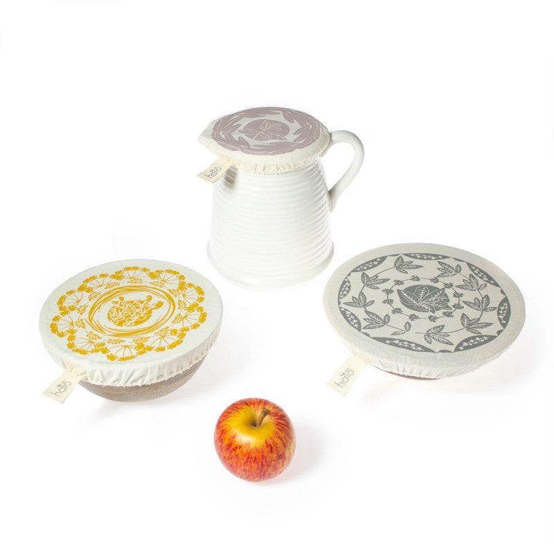 Dish and Bowl Cover Small Set of 3 Herbs