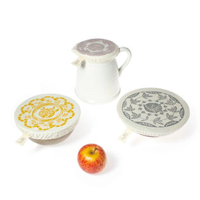 Dish and Bowl Cover Small Set of 3 Herbs