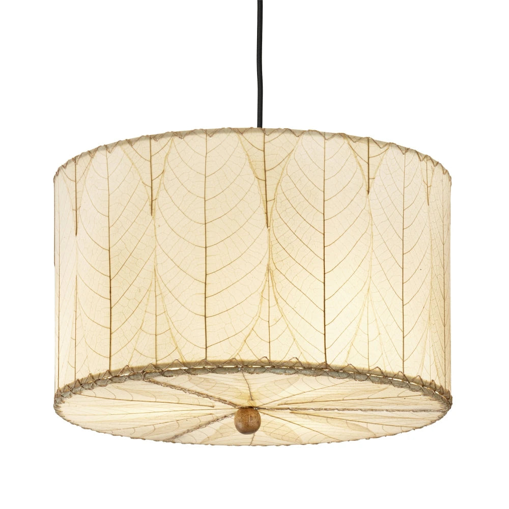 Drum Pendant 18” Leaf Lamp - Natural - est. ship 5/2026