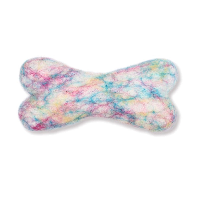 Eco Wool Dog Bone Tye Dye Small