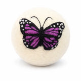 Eco Wool Dryer Ball - Purple Butterfly