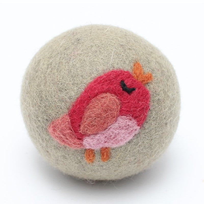 Eco Wool Dryer Ball - Red Bird