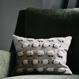Embroidered Sheep Pillow Styled