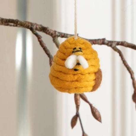 Felt Bee House Ornament