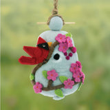 Felt Birdhouse Cherry Cardinal 1
