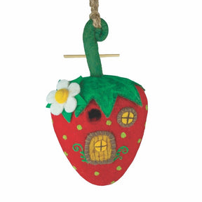 Felt Birdhouse Strawberry Cottage