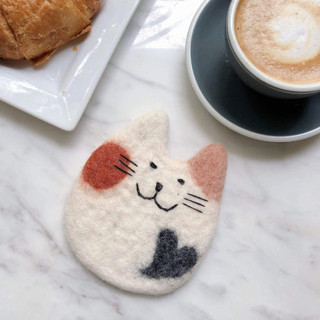 Felt Calico Cat Coasters 1