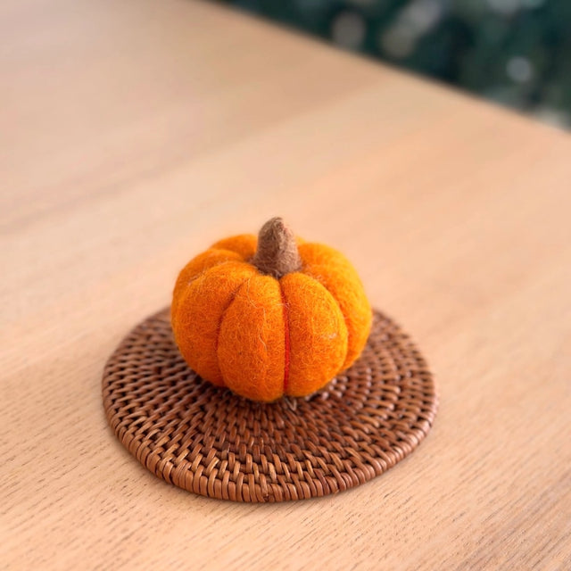 Felt Mini Pumpkin - orange
