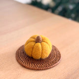 Felt Mini Pumpkin - yellow