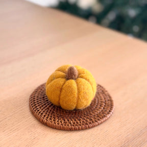 Felt Mini Pumpkin - yellow