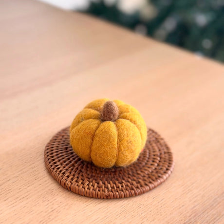 Felt Mini Pumpkin - yellow