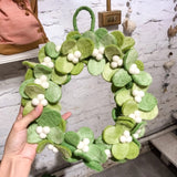 Felt Mistletoe Wreath 12”