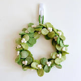 Felt Mistletoe Wreath 12”