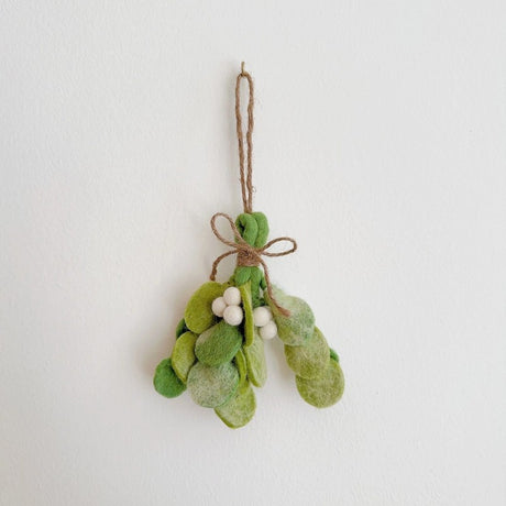 Mistletoe Sprig Felt Ornament
