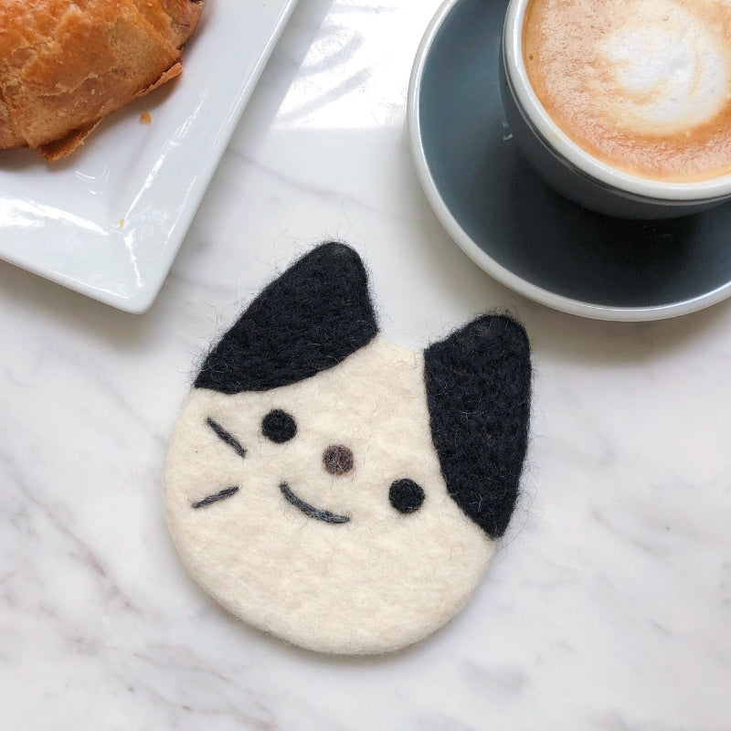 Felt Tuxedo Cat Coasters 1