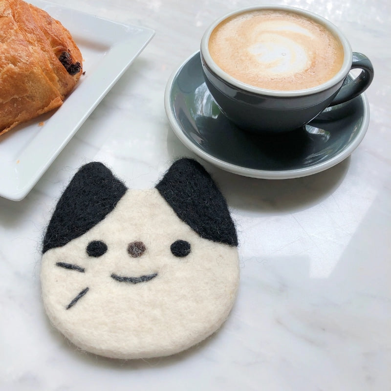 Felt Tuxedo Cat Coasters