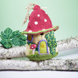 Felt Birdhouse Mossy Mushroom